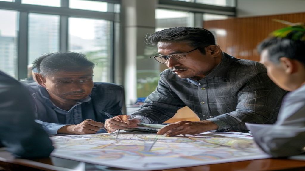 Foto resmi Bupati Bekasi sedang memberikan sambutan dalam acara pembangunan infrastruktur kota