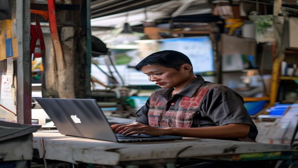 Logo LPSE Kabupaten Bekasi menampilkan simbol digital dan nama resmi, memudahkan akses layanan pengadaan online.