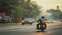 AI Image: bekasi depok berapa jam naik motor illustration