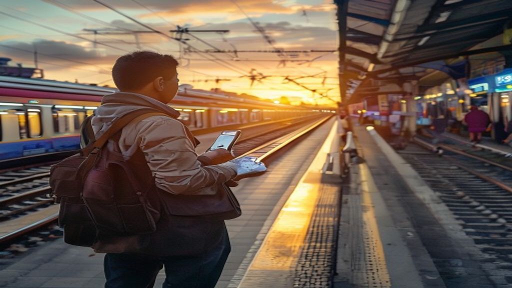 Peta rute transportasi dari Bekasi ke pusat kota, menampilkan jalur utama dan halte terdekat