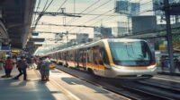 AI Image: rute lrt bekasi illustration
