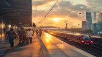 AI Image: stasiun bekasi illustration