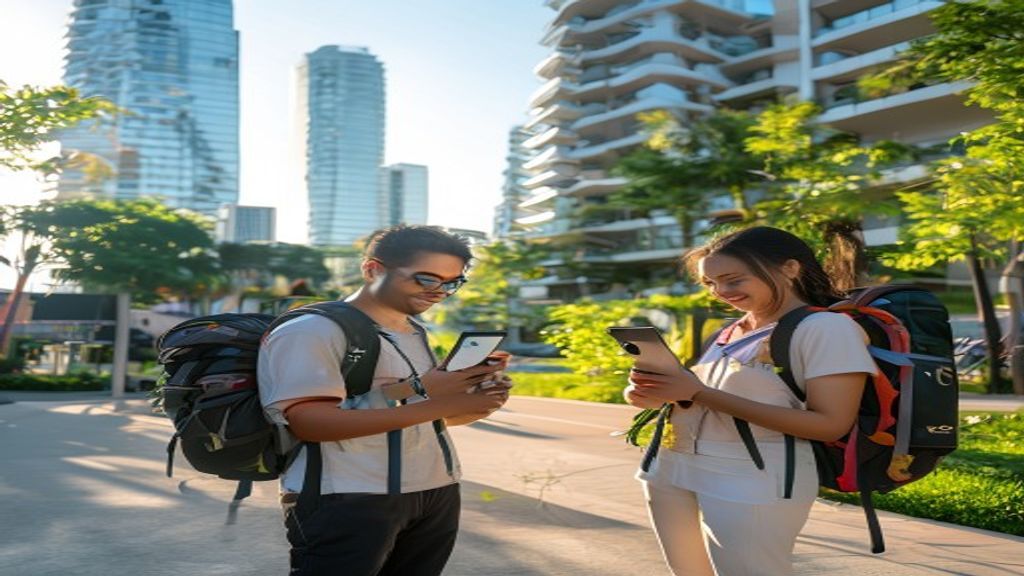 Pemandangan modern kawasan XXI Summarecon Bekasi dengan ruang hijau dan fasilitas lengkap